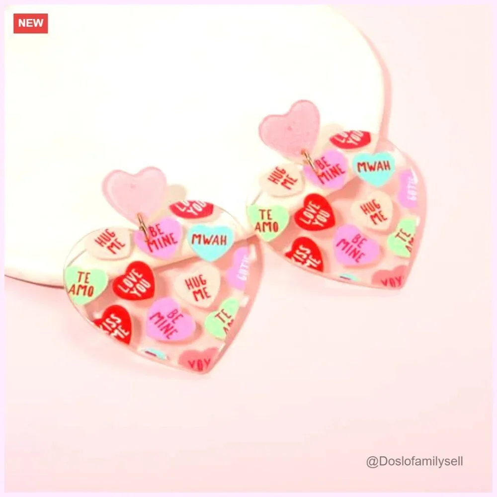 Valentine's Day Headband Set Conversation Heart Jewelry Accessories Party Favors